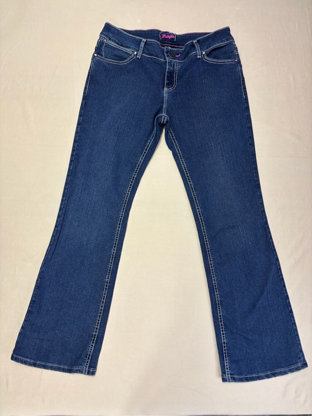Wrangler Women's Dark Blue Denim Q-Baby Riding Western Bootcut Jeans Size 10